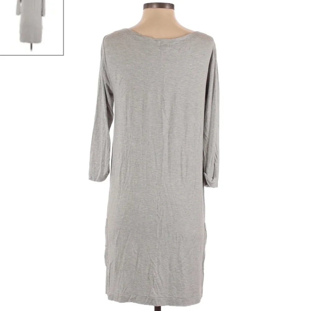 J. Crew Shift Dress Colette Grey Pockets Oversized Long Sleeves Women's XS EUC